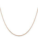 14K Rose Gold 1mm Sparkle Octagonal Box Chain
